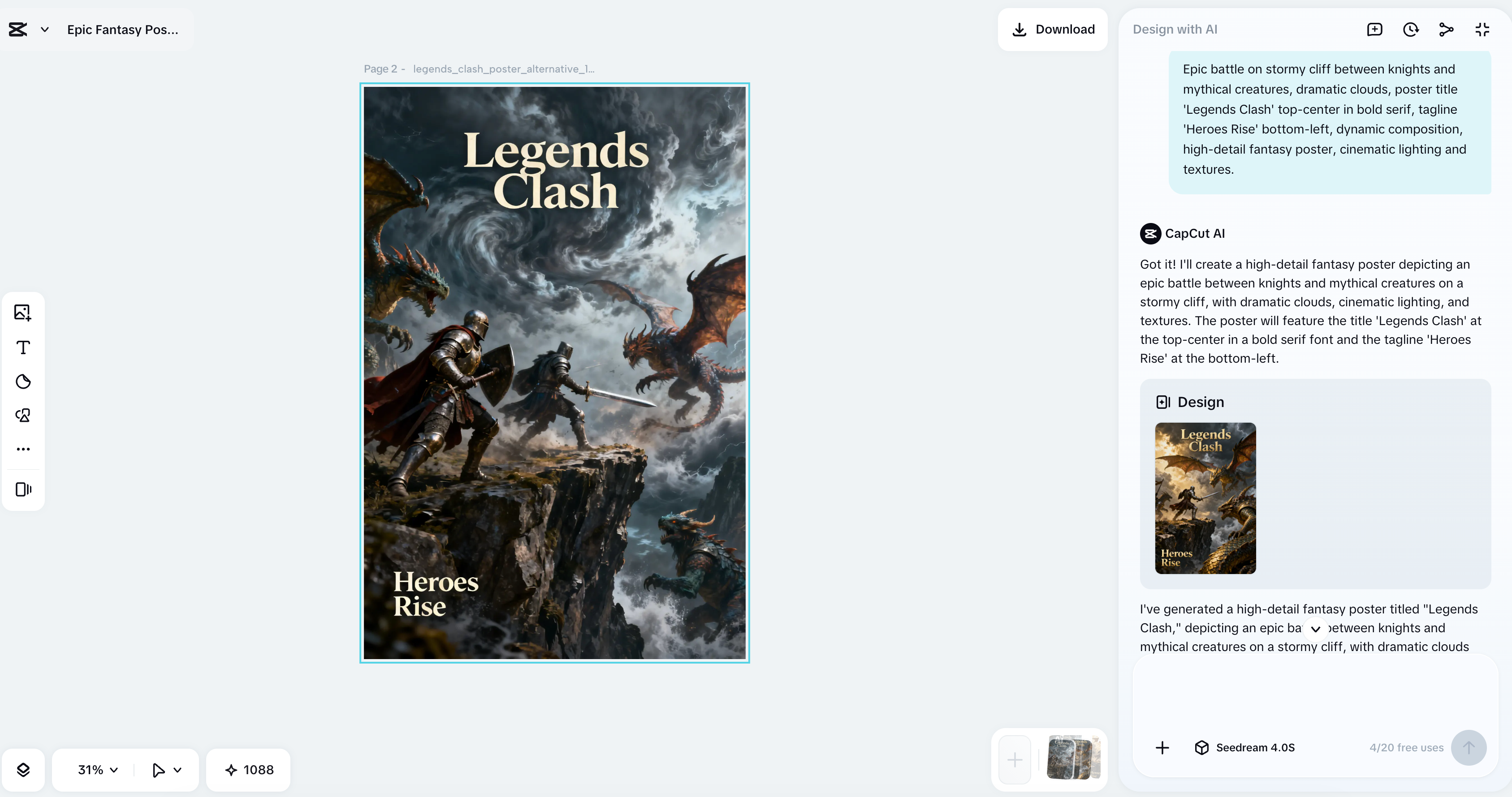 Epic Fantasy Poster