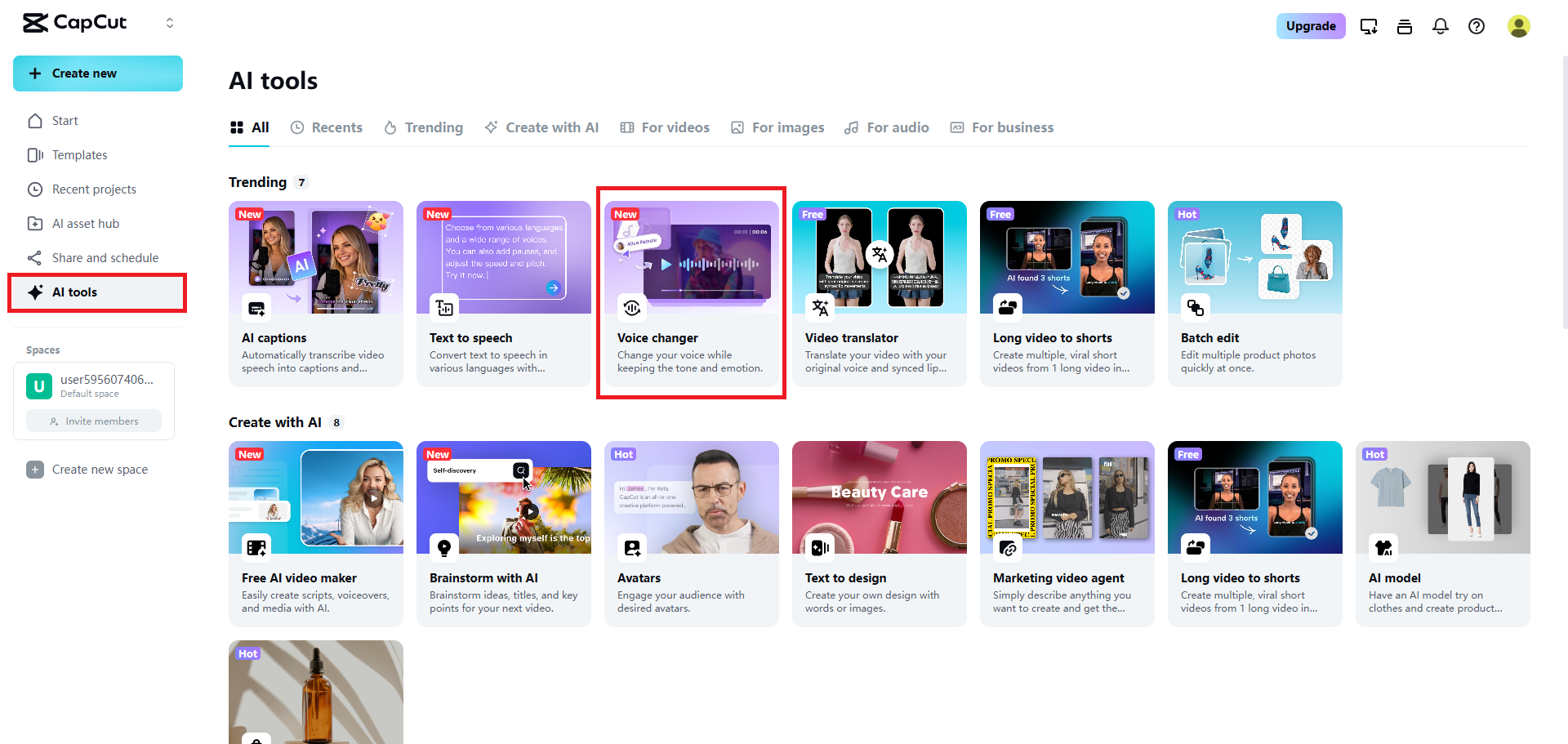 Wählen Sie die Funktion für die Stimmenveränderung aus.