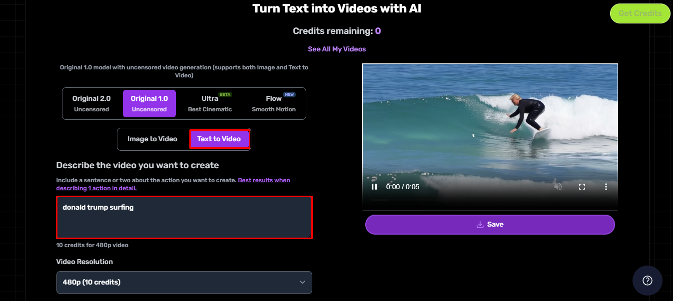 SendFame  - the best AI video generator with no restrictions