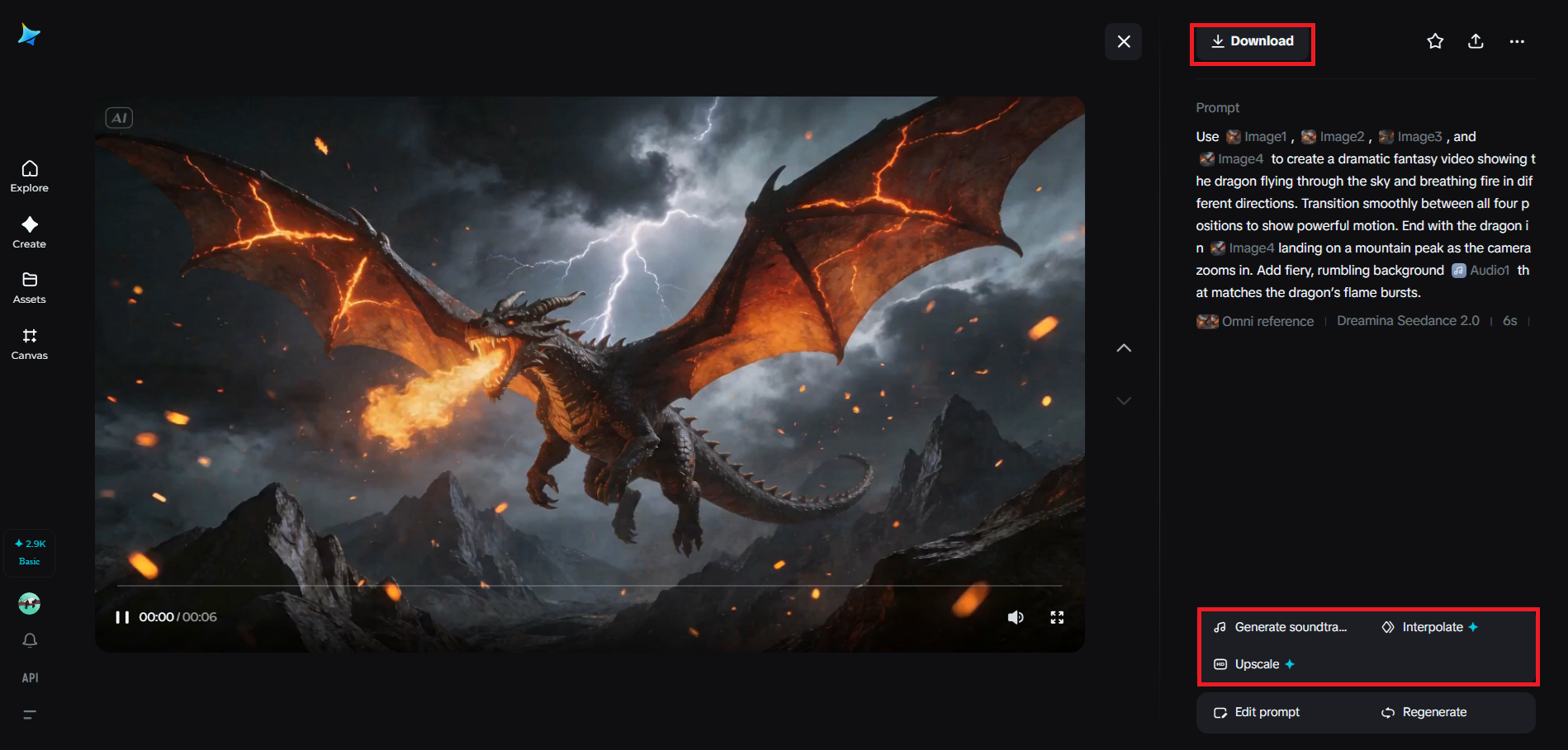 Preview, upscale, and download