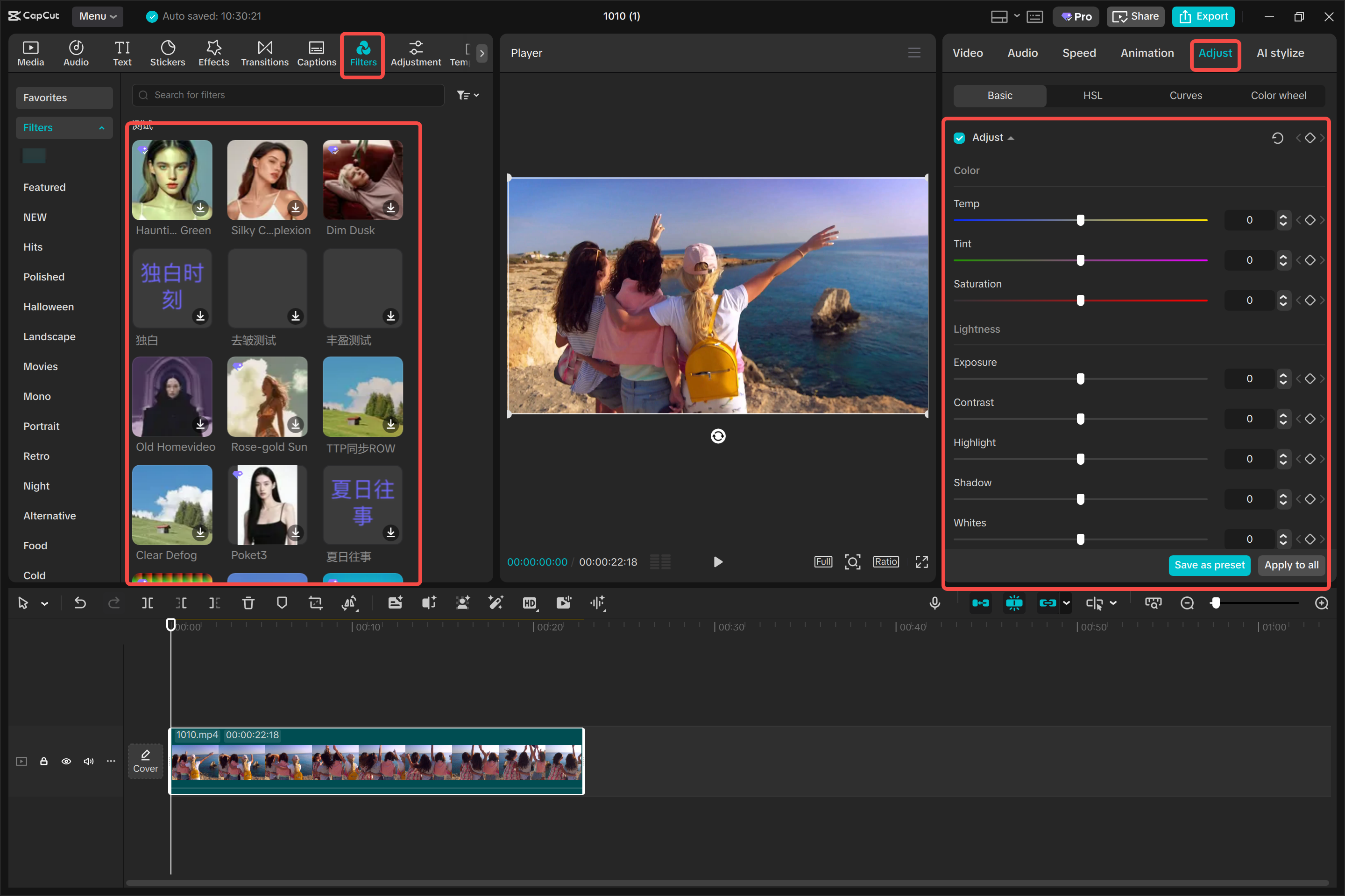 Editing and enhancing the video with the CapCut desktop video editor