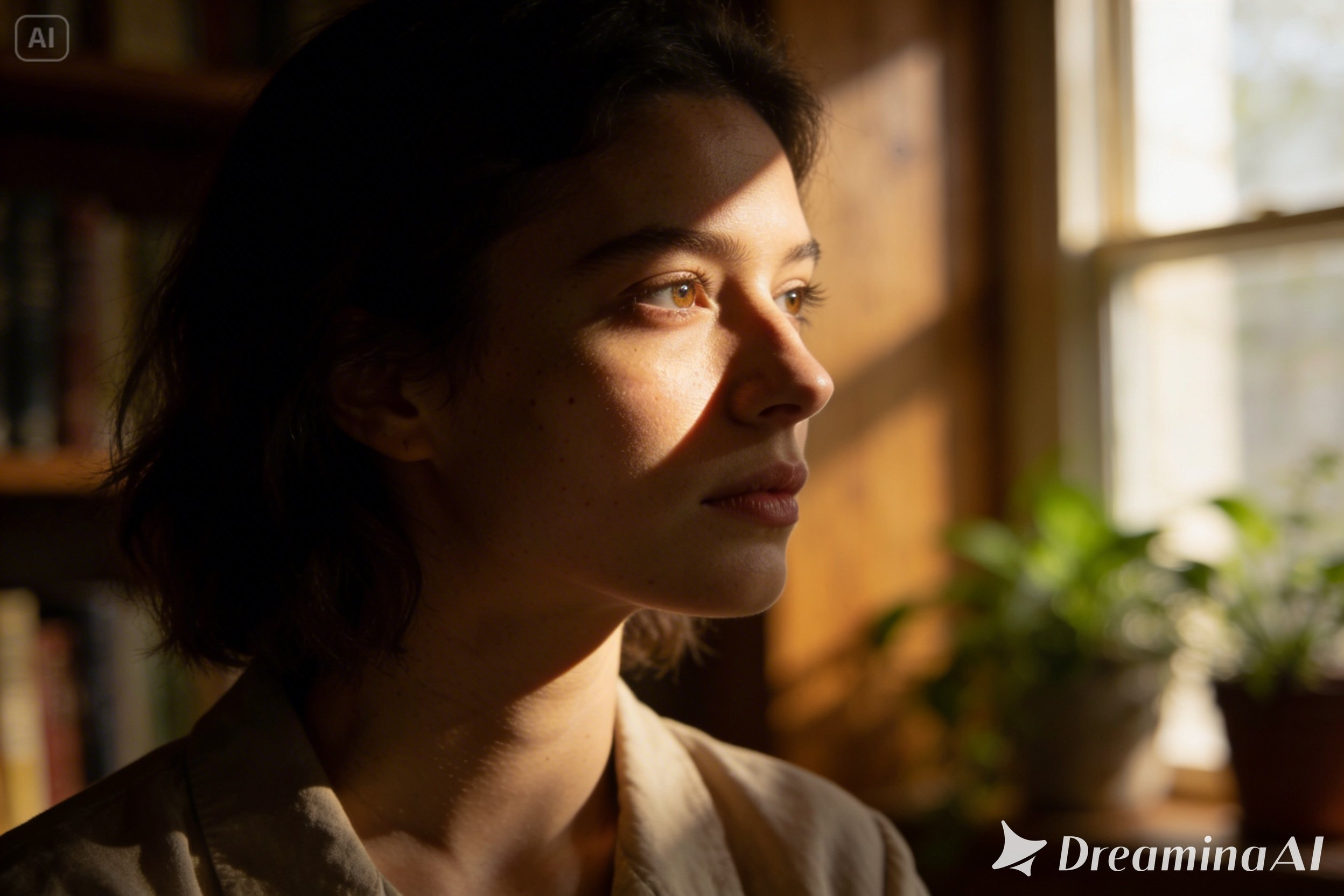 Window light portrait