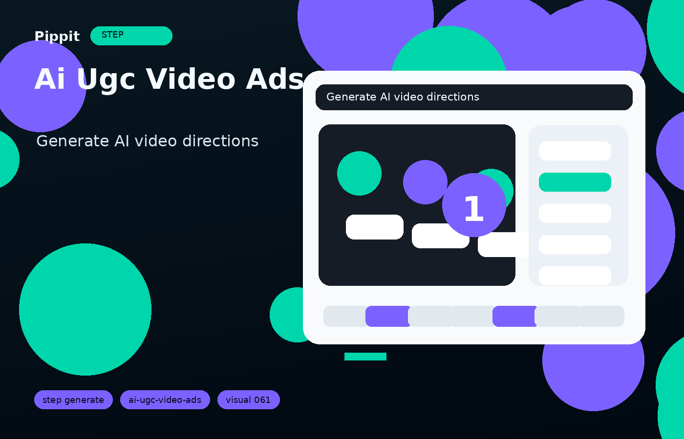 ai ugc video ads generation workflow in Pippit