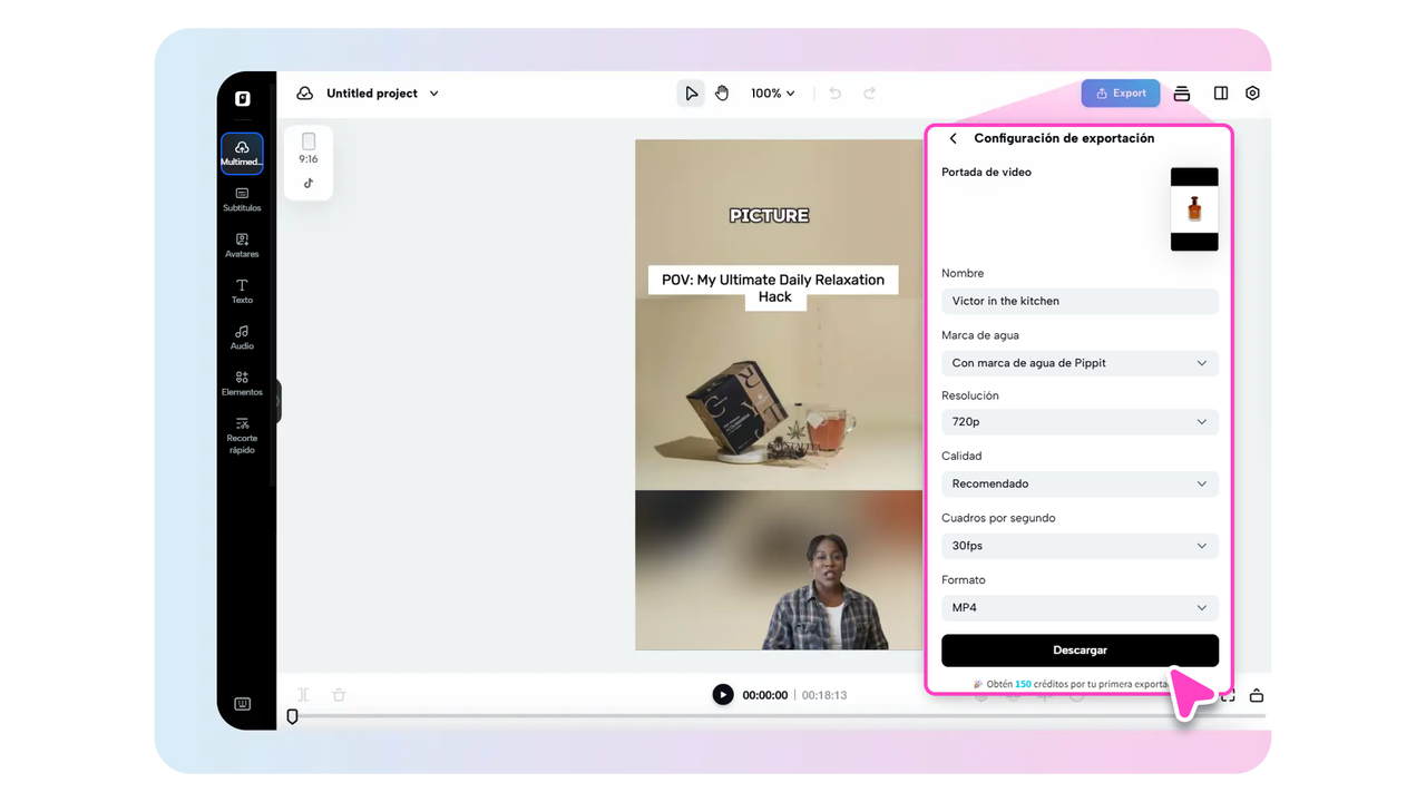 Edita y exporta videos según tus necesidades