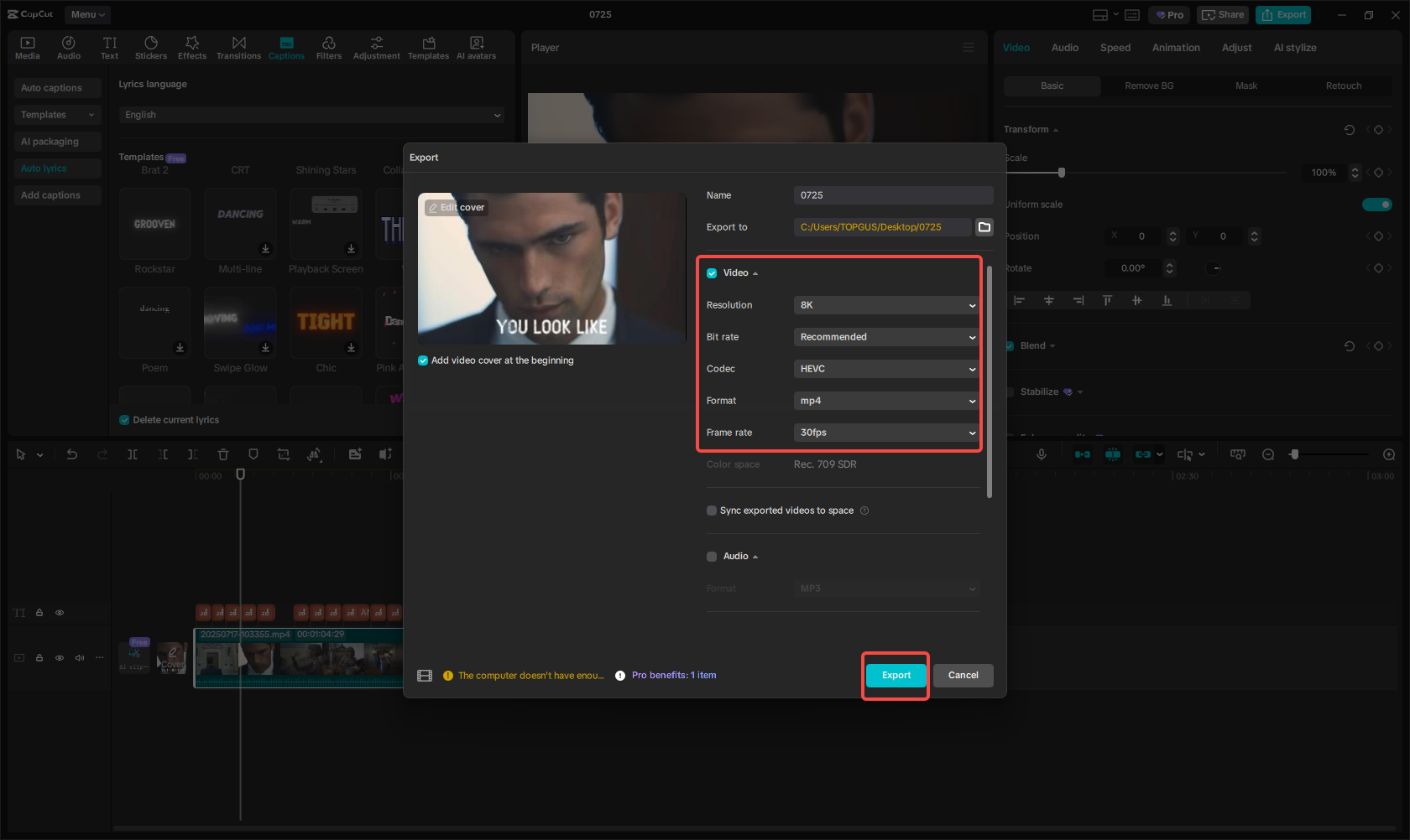 Save the lyric video