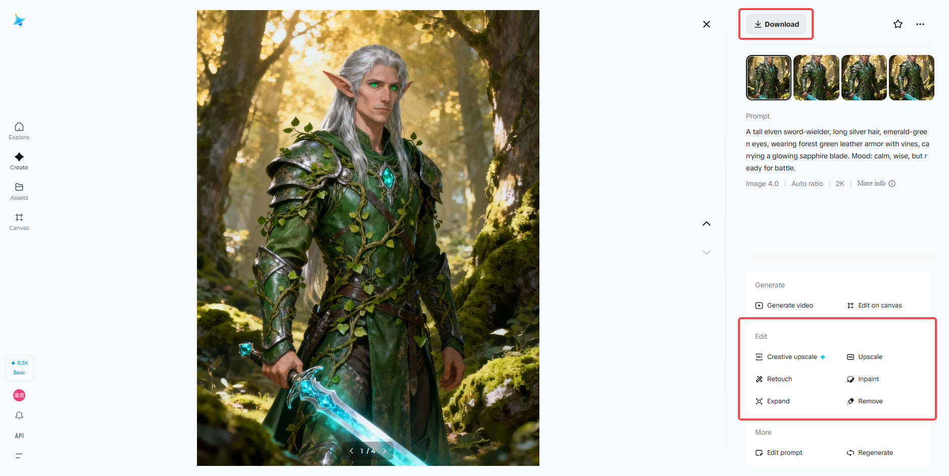 Download your character