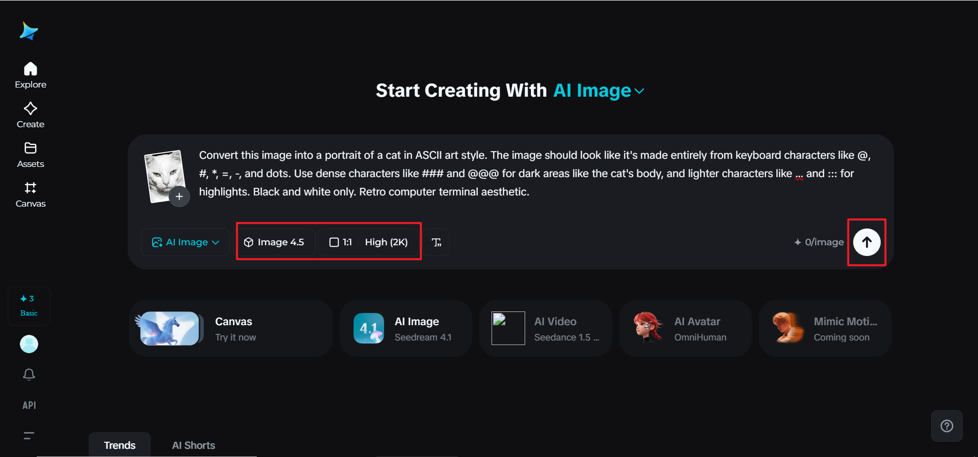 Generate your ASCII art image