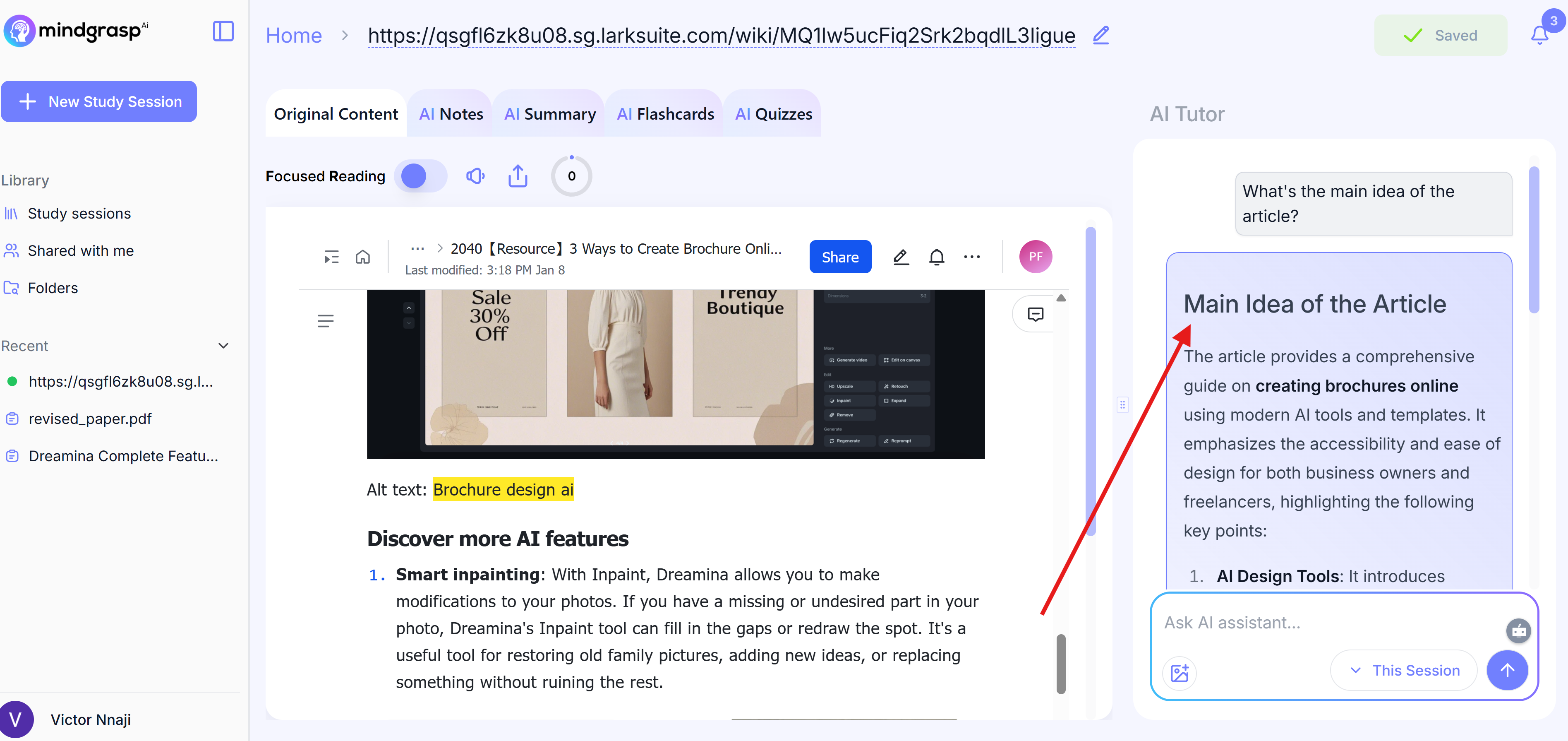 Virtual tutoring service