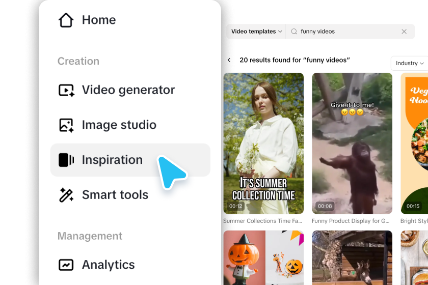 اختر قالب من قسم الإلهام.