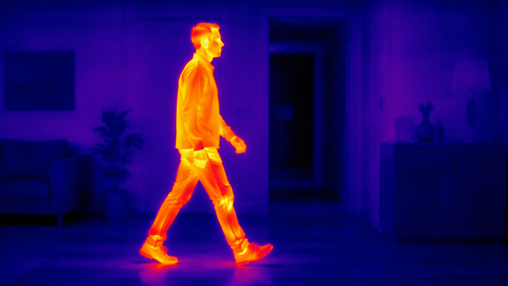 Dreamina thermal camera filter prompt example 6: Abstract Thermal Profile