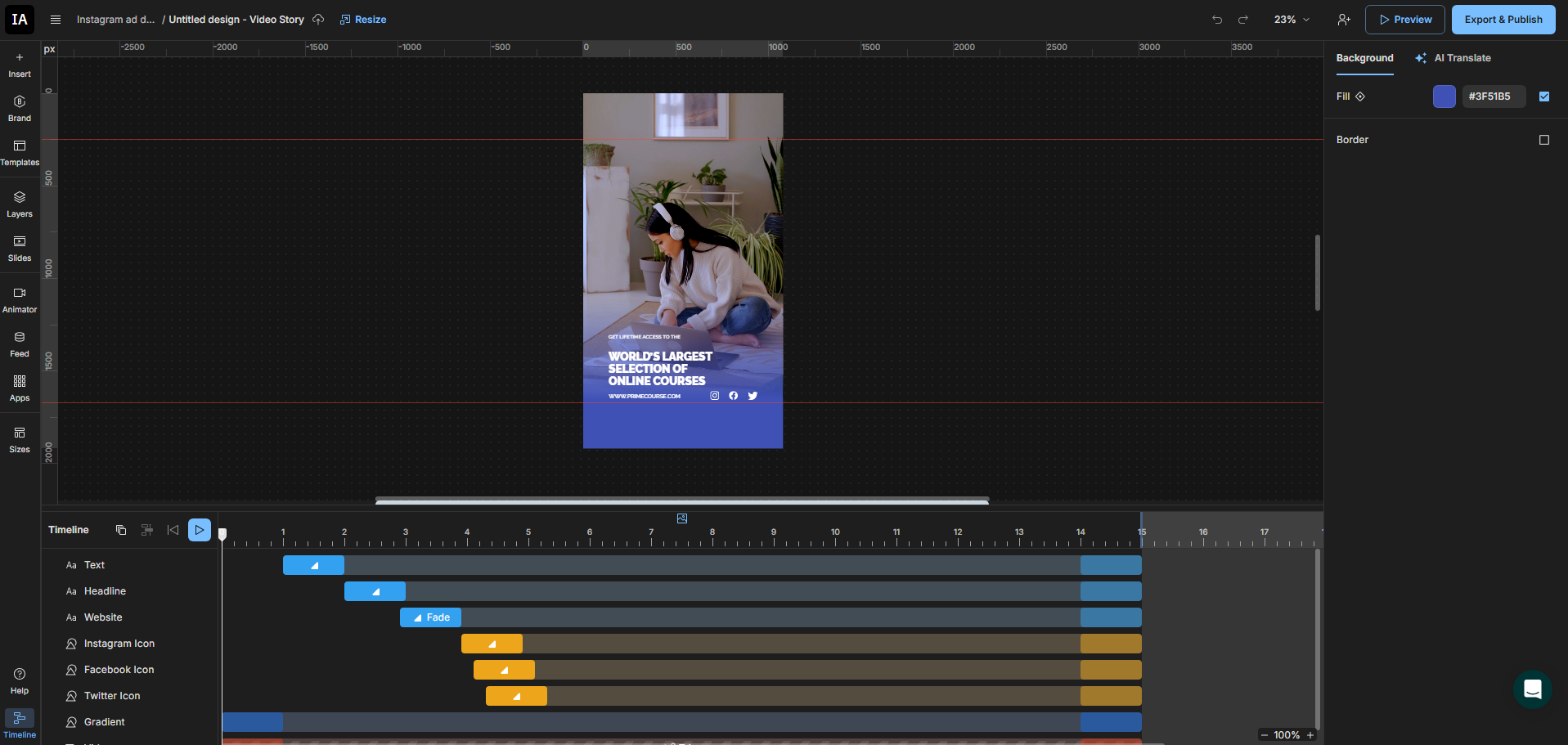 Creatopy Instagram ad design