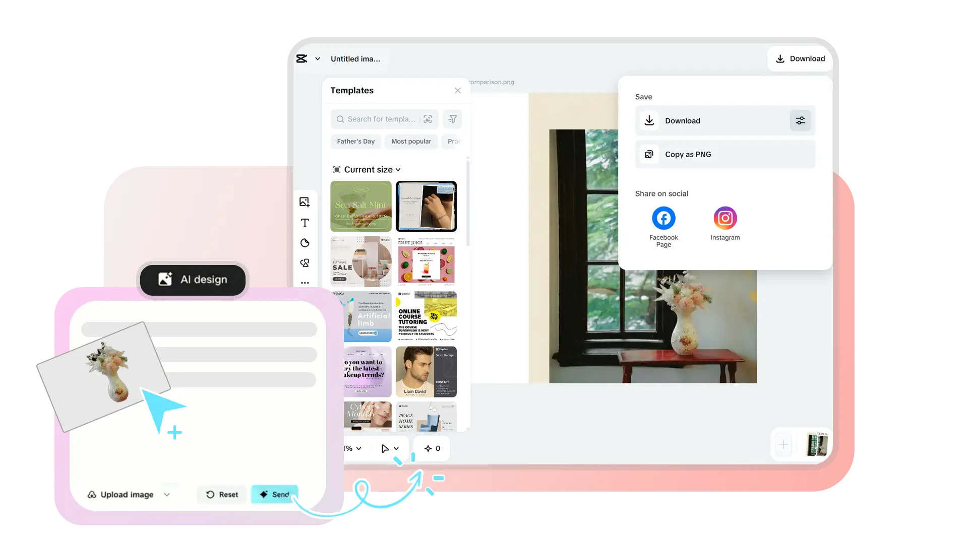 Export & Share directly to social media