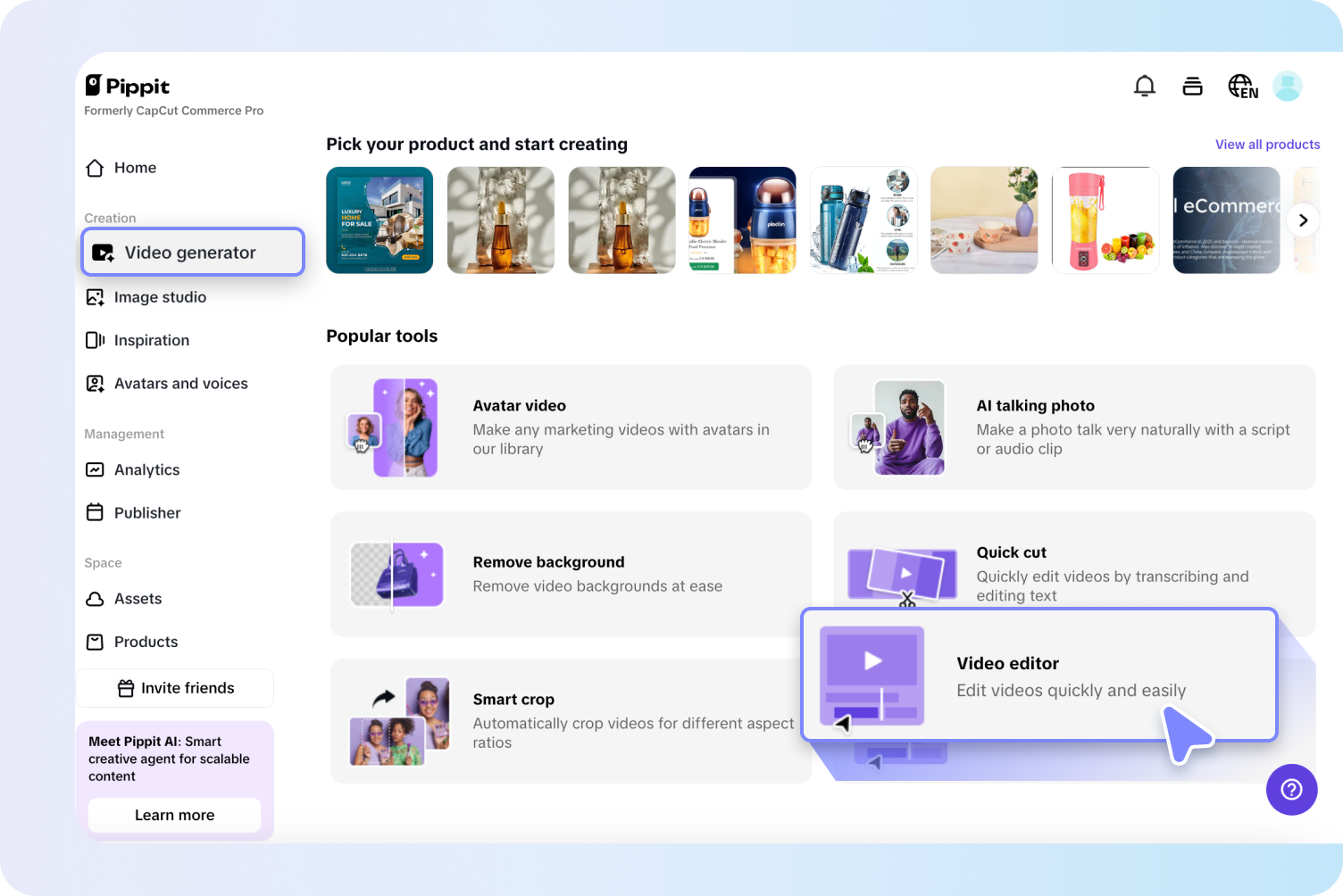 Open the Video editor