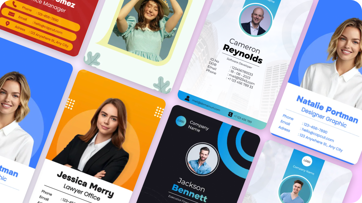 ID card templates in Pippit