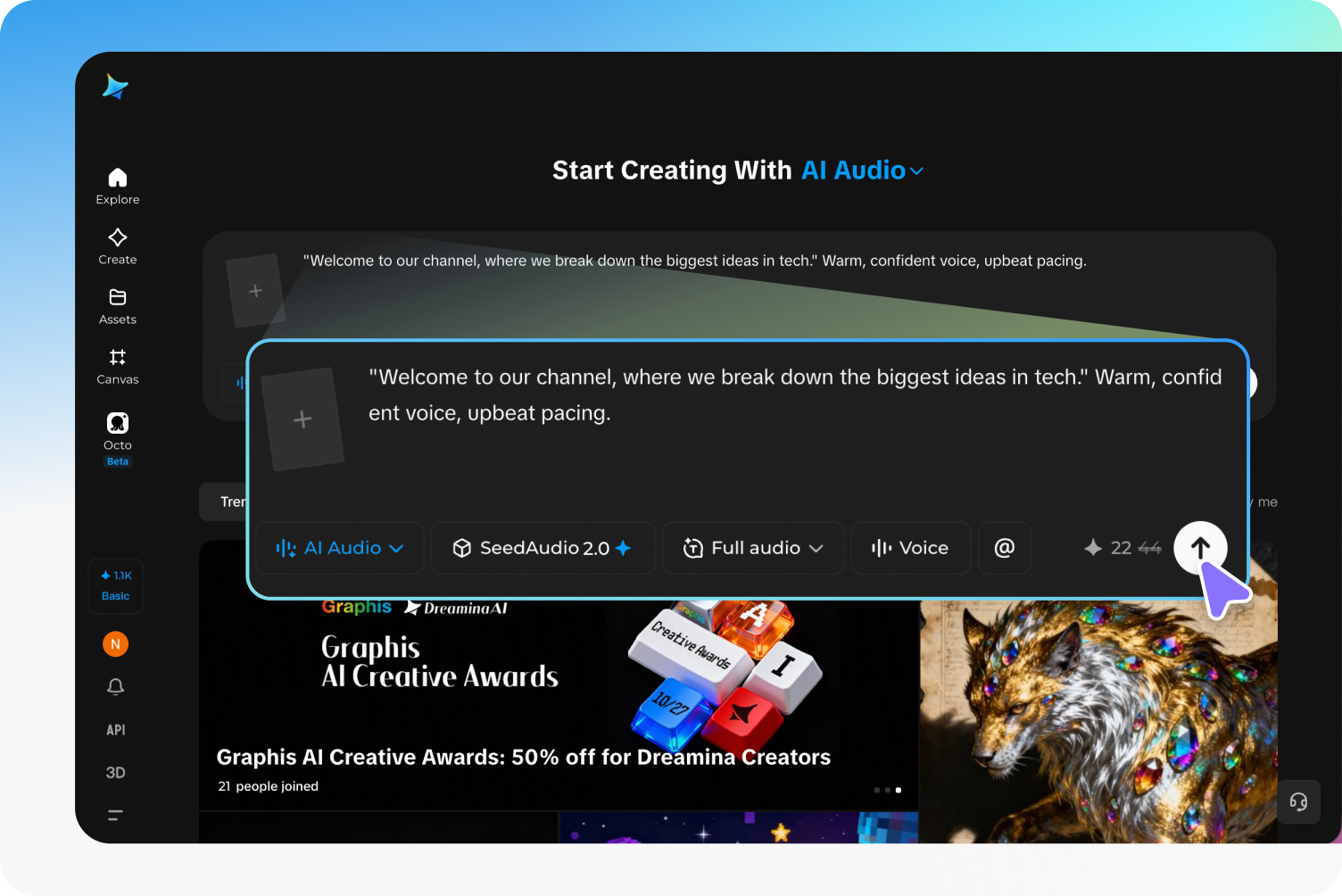 Write or upload your script
