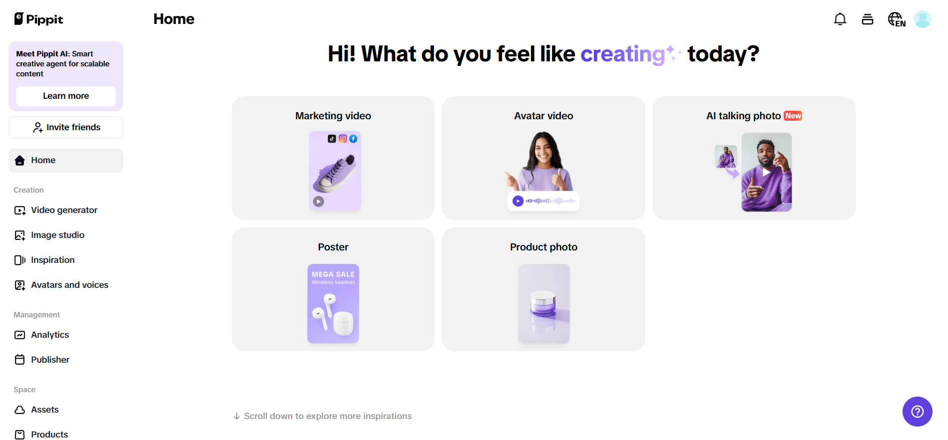 How to create YouTube cards with Pippit AI