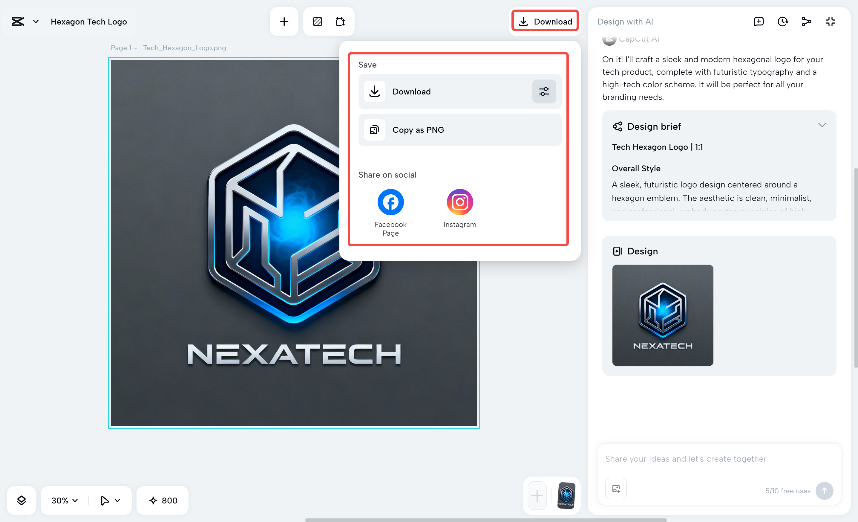Exporting the media from the CapCut desktop video editor
