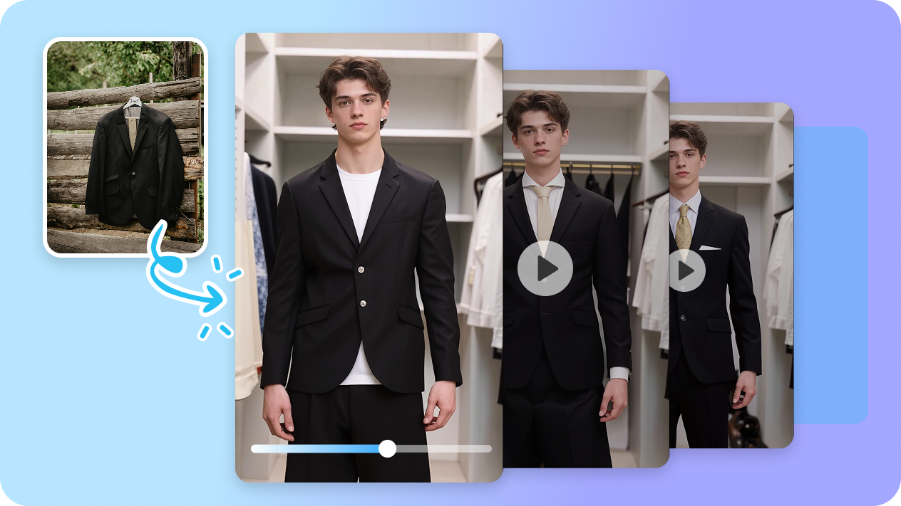 converting images to a lookbook video in Pippit