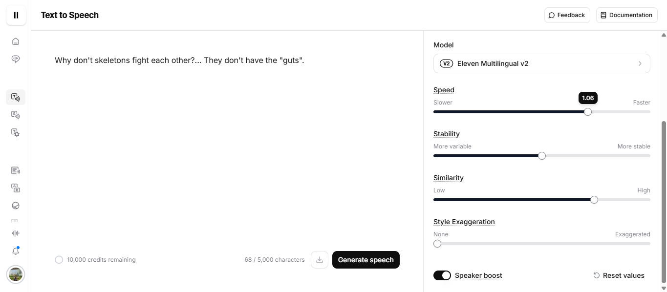 Adjust your audio settings
