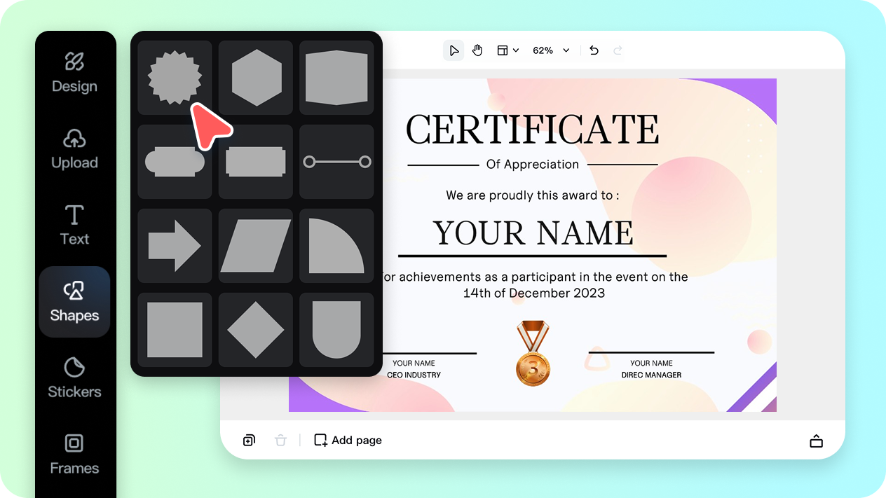 Design from scratch with creative elements