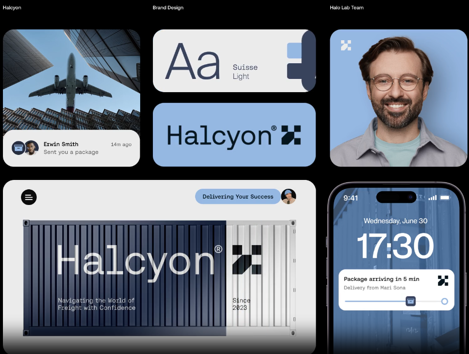 Halcyon logistikmarknadsföring bento-grid