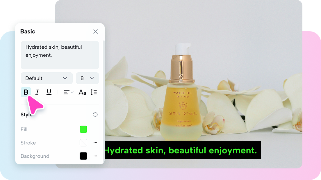 Customizable subtitle editing
