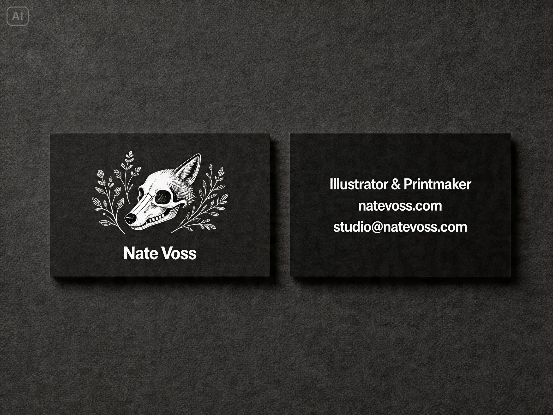 Carte illustrateur sombre et maussade