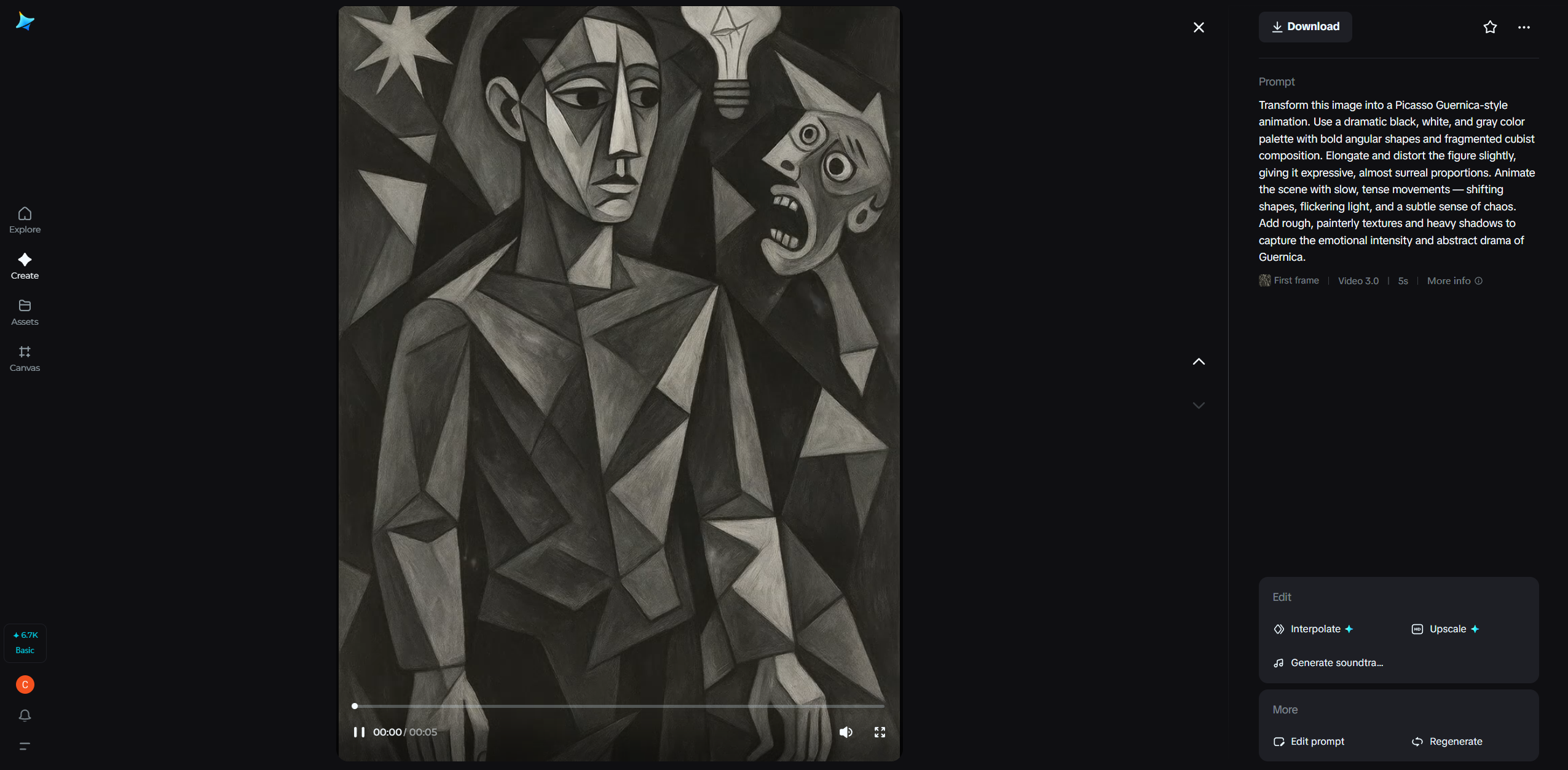 Modern Guernica inspired composition