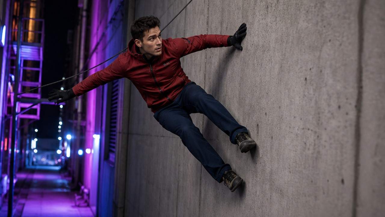 Spider-Man wall climbing prompt result 2
