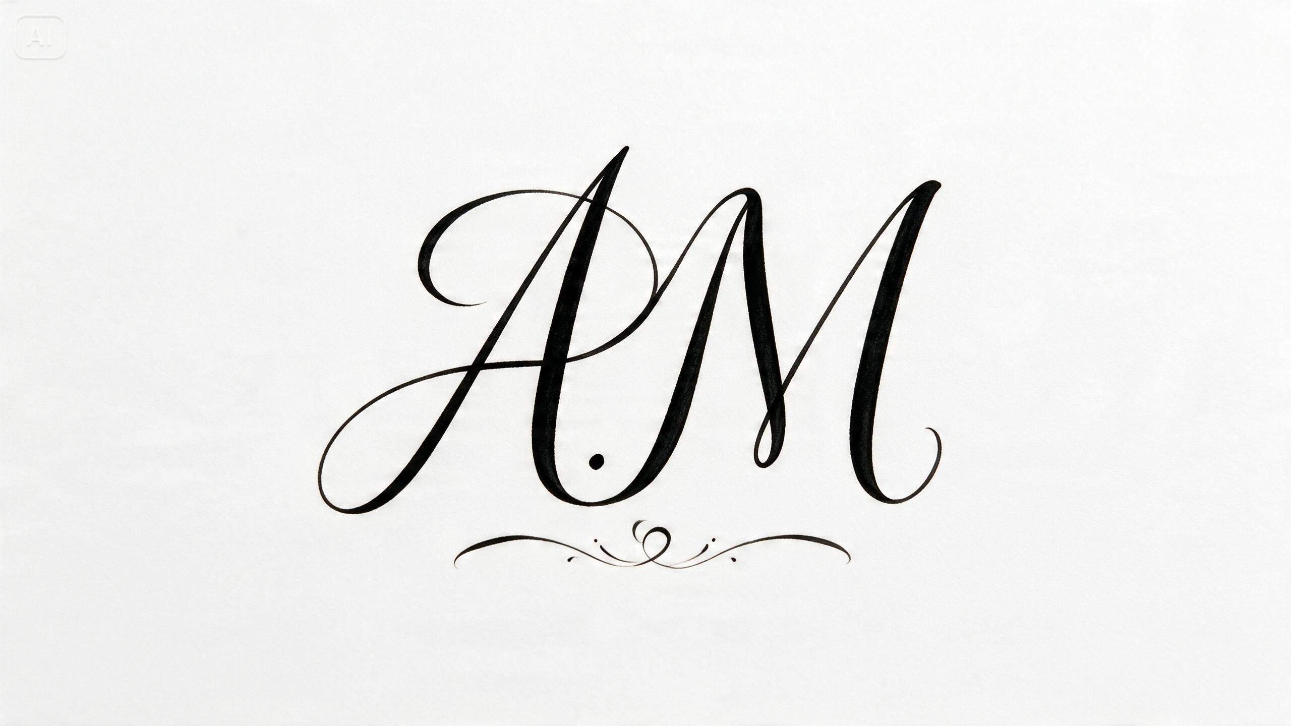 Prompt for a monogram initials signature