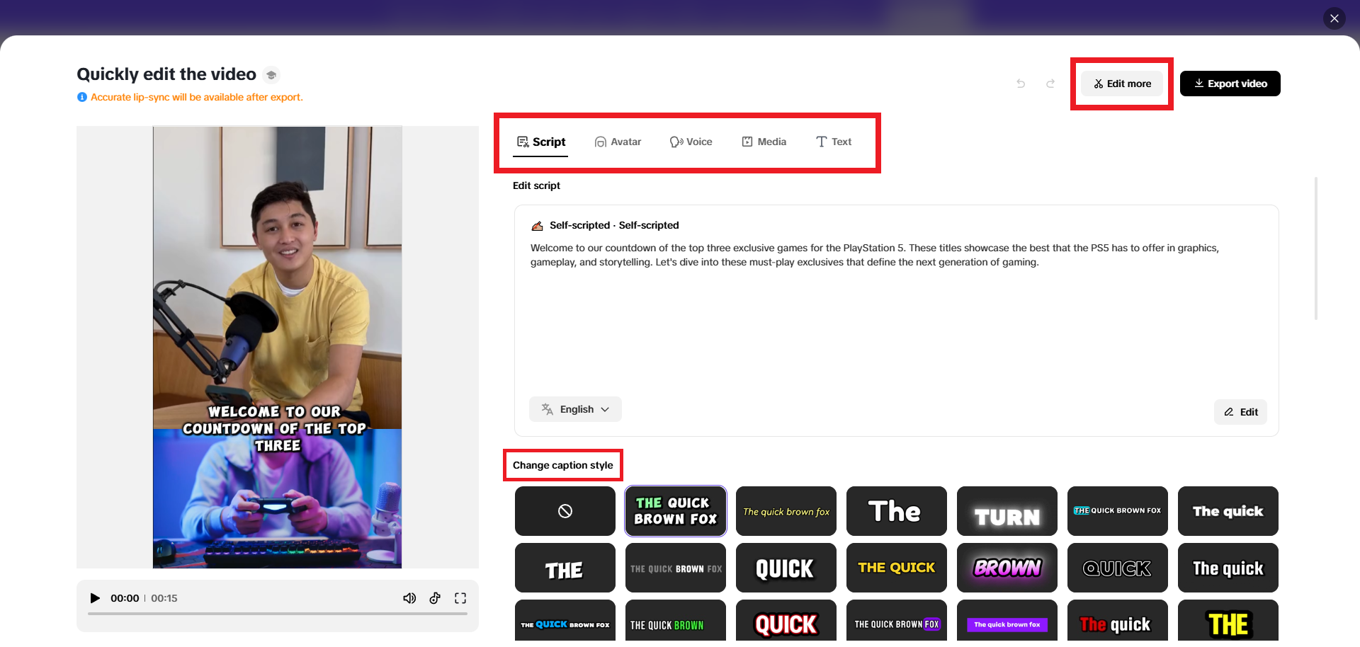 Perform any quick edits