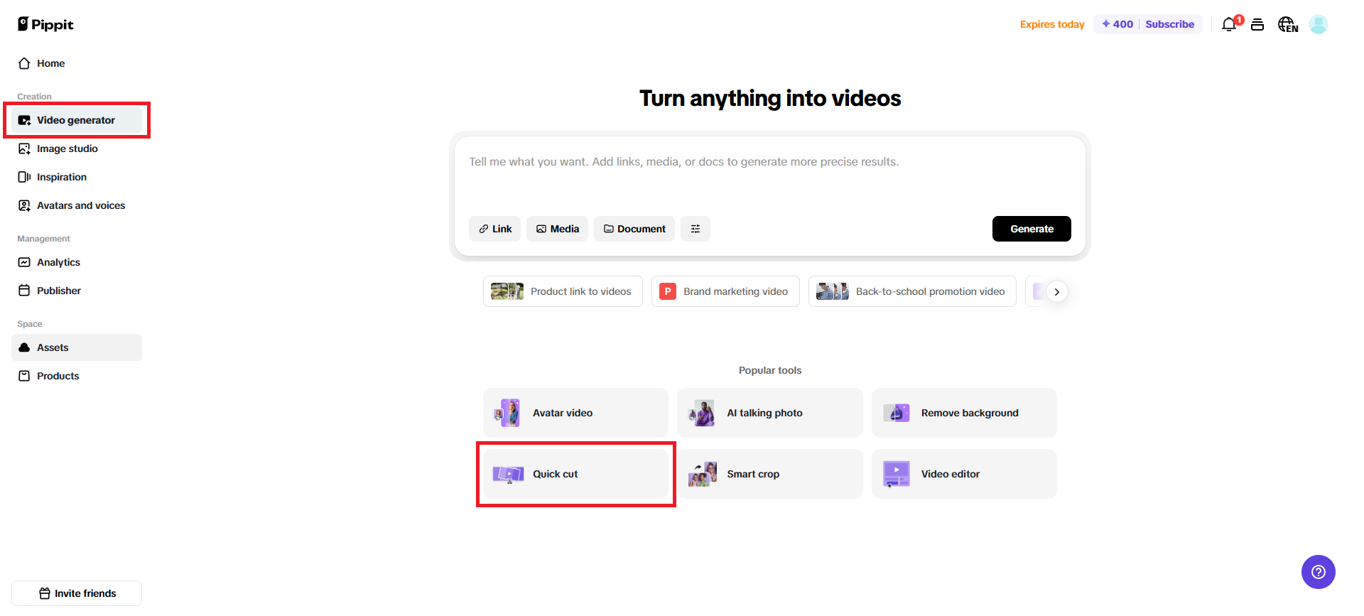Επιλέξτε τη λειτουργία γρήγορης περικοπής