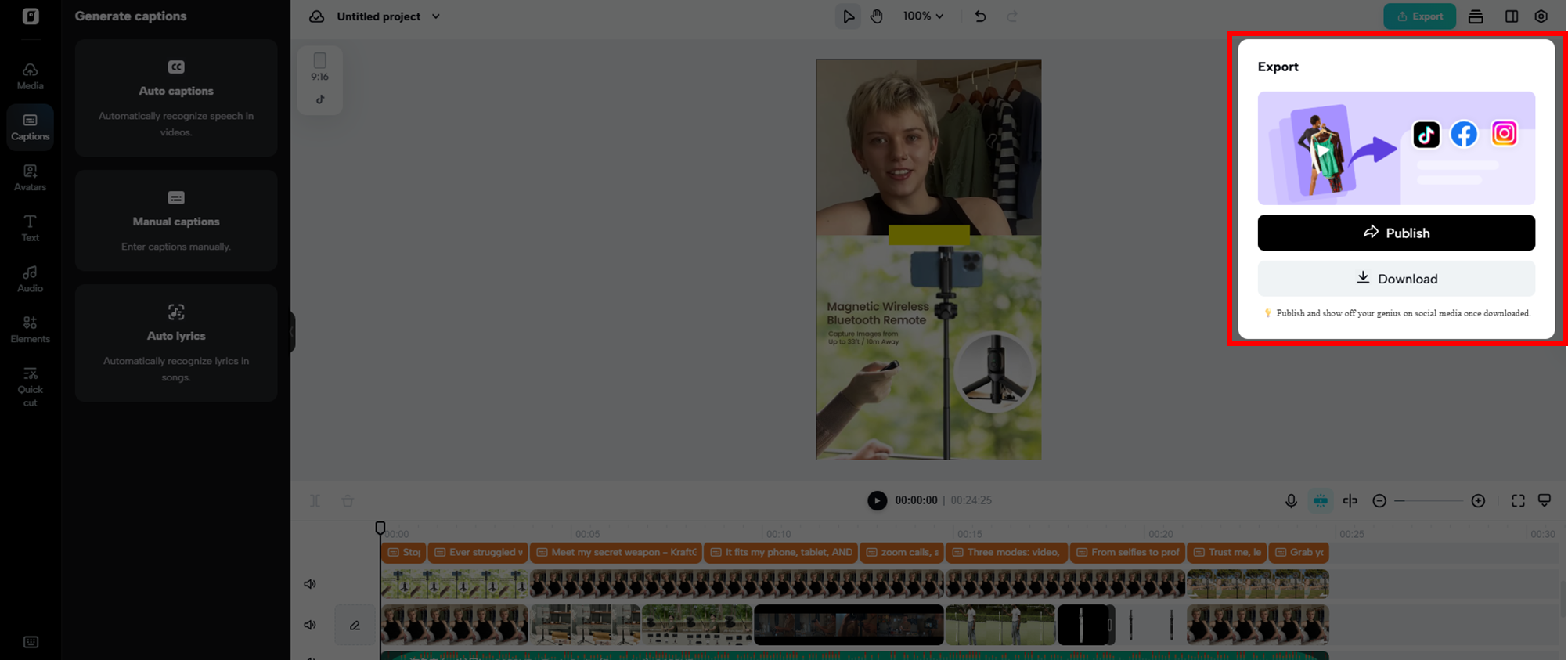 Export your video