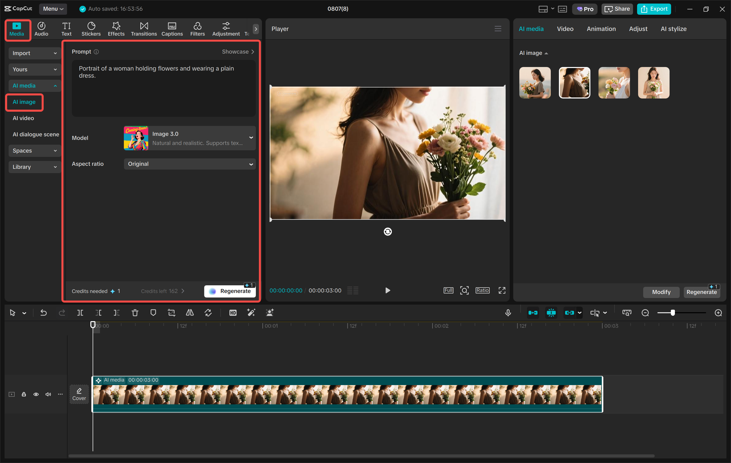 Converting a text to image with the CapCut desktop video editor
