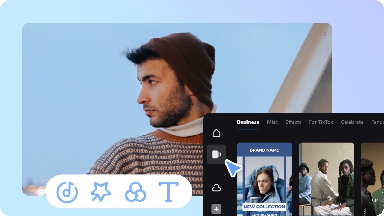 Create an intro using CapCut's  online templates