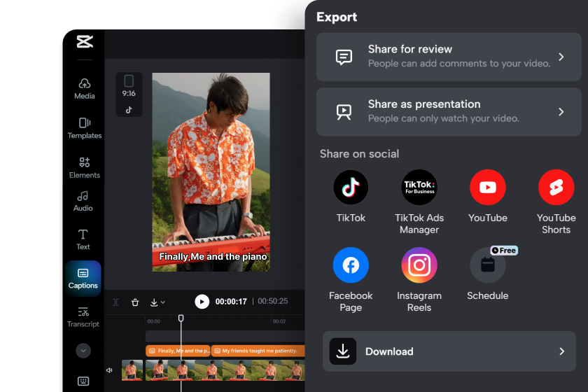I-export ang iyong clip