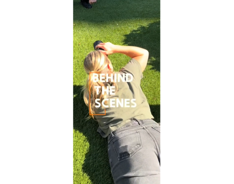 CapCut's behind-the-scenes template