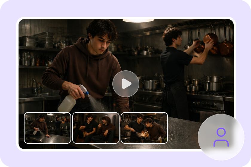 Create filmmaking scenes and story assets
