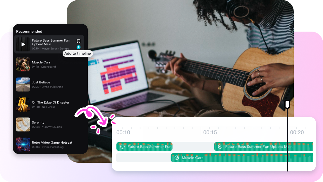 Add music, sound effects & soundtracks