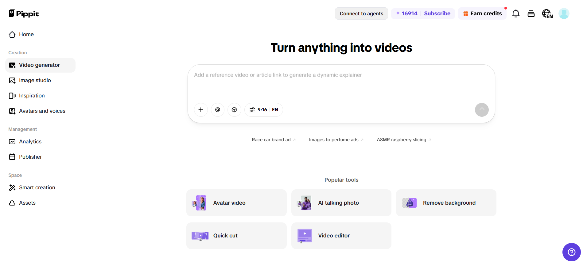 Create a 9:16 video project
