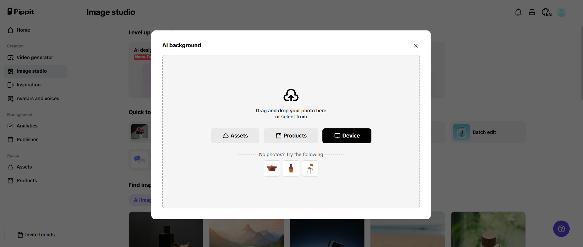 Create AI background