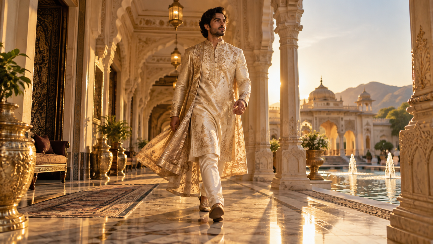 Un resultado de referencia de video de paseo de moda kurta real