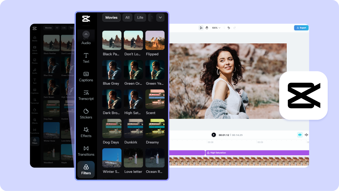 how to put purple filter on pictures
