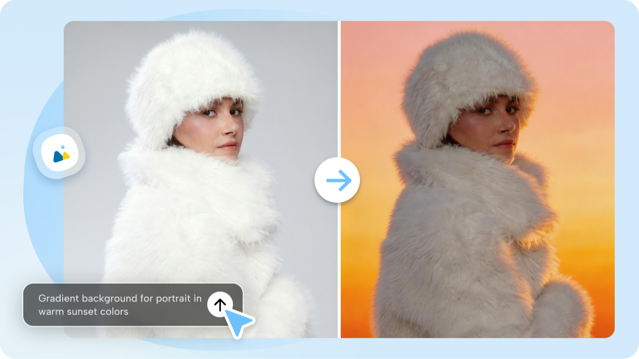 Adjust background design precisely with interactive AI editing