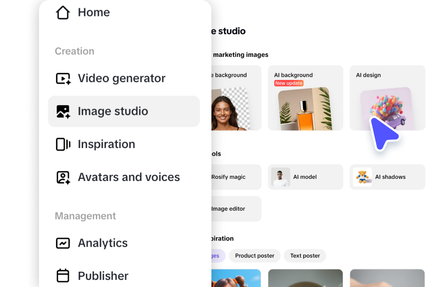 Choose the AI design feature