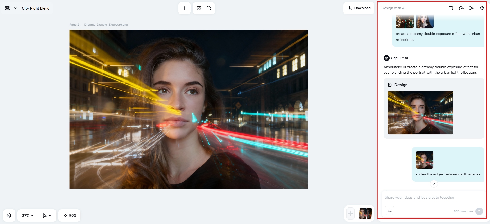 Förbättra designen med prompt