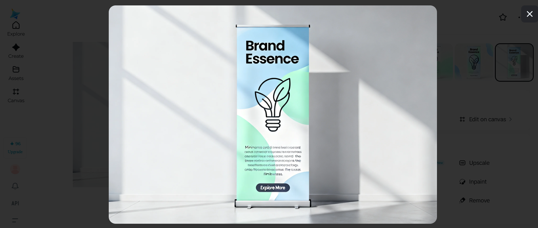 Ideia de design para banner retrátil: Estilos de gradiente e fundos suaves
