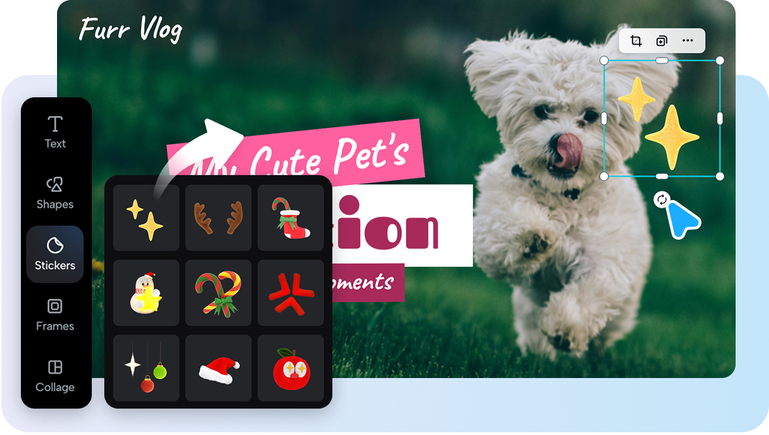 Use stickers or shapes to cover the unwanted objects