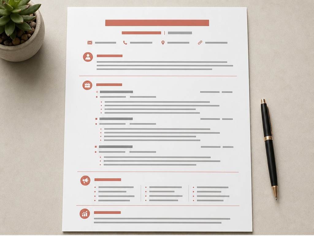 Exemplu de solicitare a șablonului de CV ATS 1 - CV manager de marketing