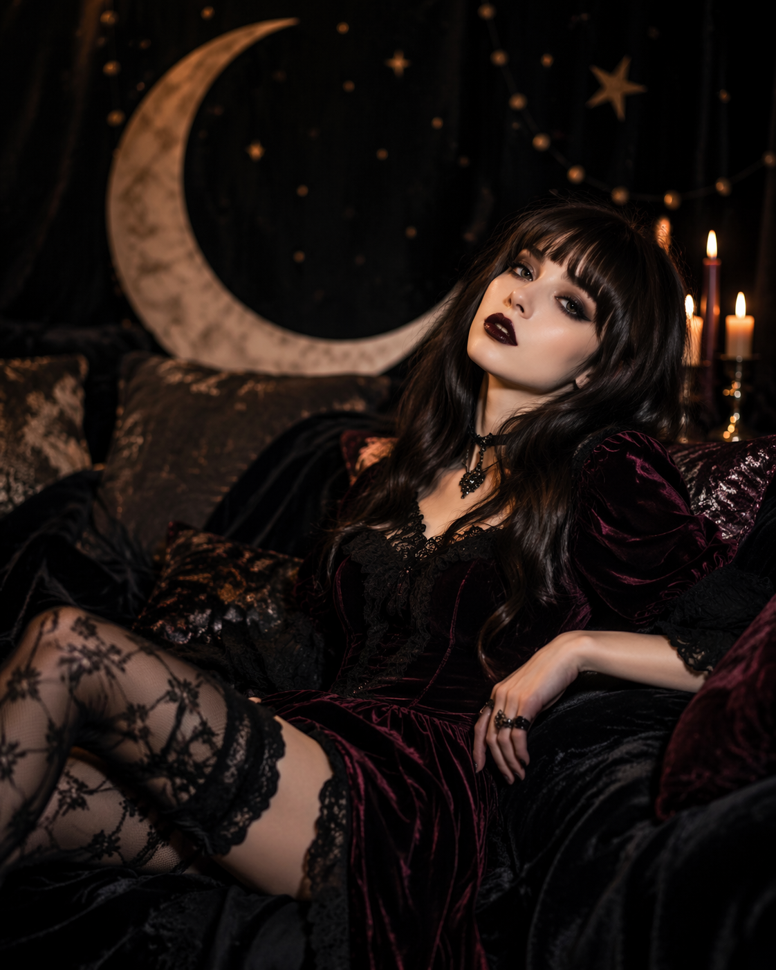 Contoh gesaan penapis whimsigoth Dreamina AI 4: Pemandangan Cermin Vintaj